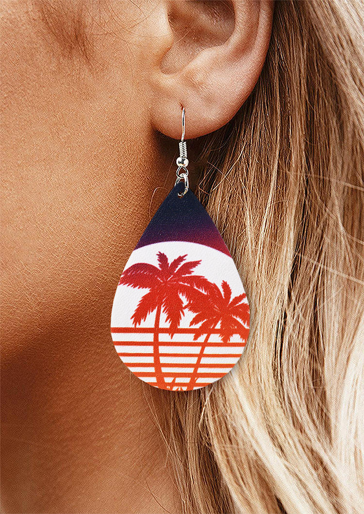

Earrings Coconut Tree Gradient Water Drop Earrings in Multicolor. Size