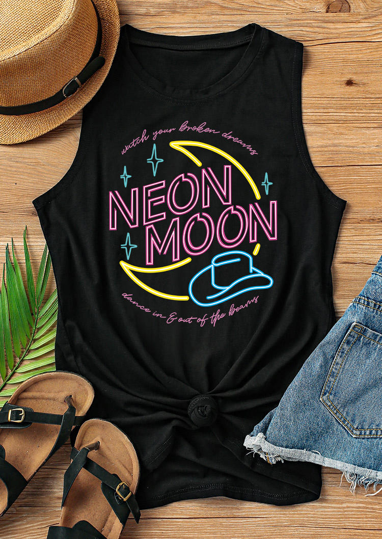 

Tank Tops Neon Moon O-Neck Tank Top in Black. Size