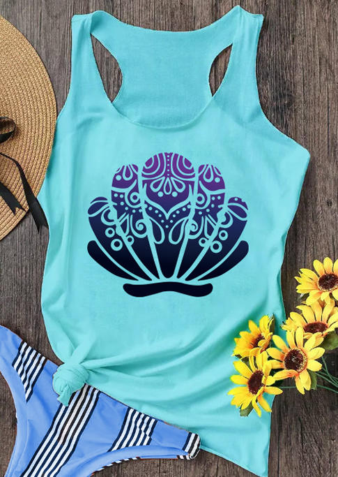 

Tank Tops Shell Gradient Racerback Tank Top - Cyan in Blue. Size