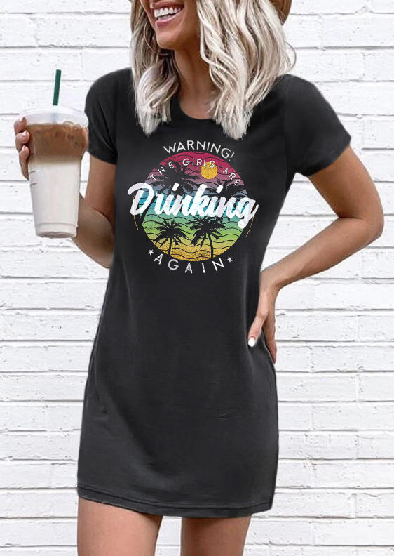 

Mini Dresses Warning The Girls Are Drinking Again Mini Dress in Dark Grey. Size: ,M,L,XL