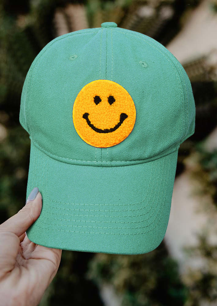 

Hats Smiley Casual Adjustable Baseball Cap in Cyan. Size