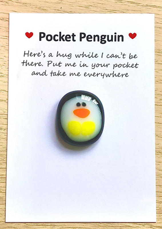 

Pocket Penguin Cute Animal Gift in Multicolor. Size