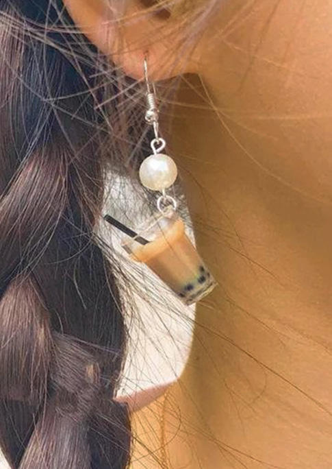 

Earrings Pearl Milk Tea Hook Earrings in Multicolor. Size