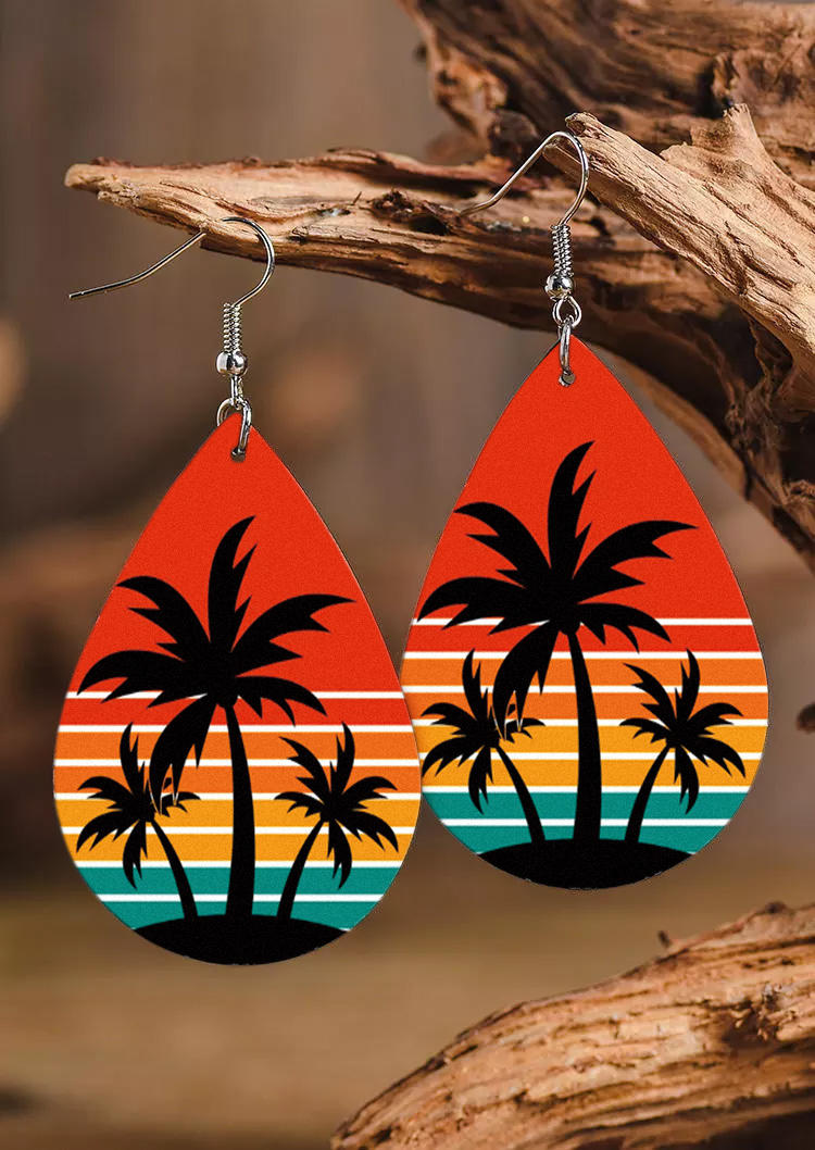 

Earrings Coconut Tree Water Drop Earrings in Multicolor. Size
