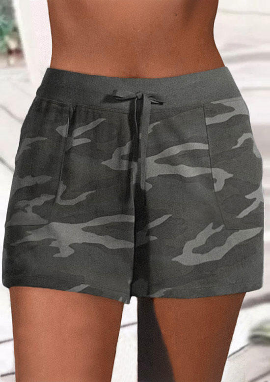 

Shorts Camouflage Drawstring Pocket Shorts in Gray. Size: ,M,L,XL