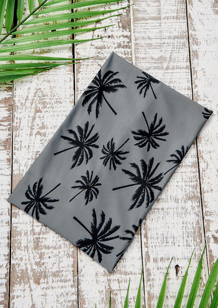

Coconut Tree Elastic Wide Headband in Multicolor. Size