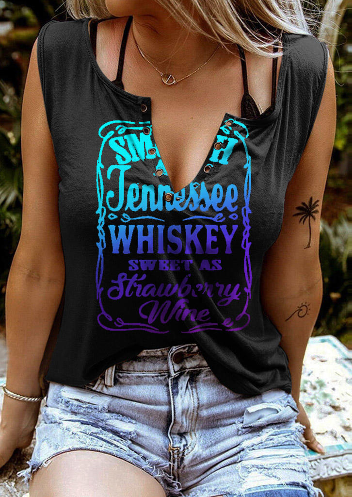 

Tank Tops Whiskey Sweet As Strawberry Wine Gradient Tank Top in Multicolor. Size