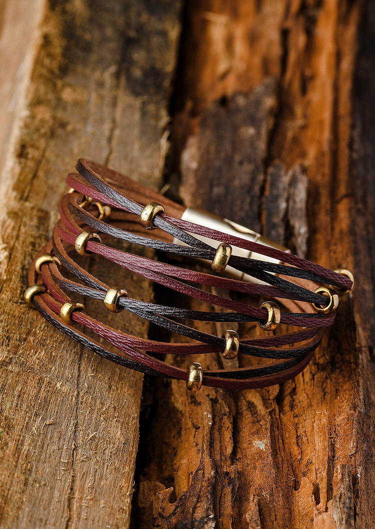 

Bracelet Multi-Layered Magnetic Buckle Bracelet in Multicolor. Size
