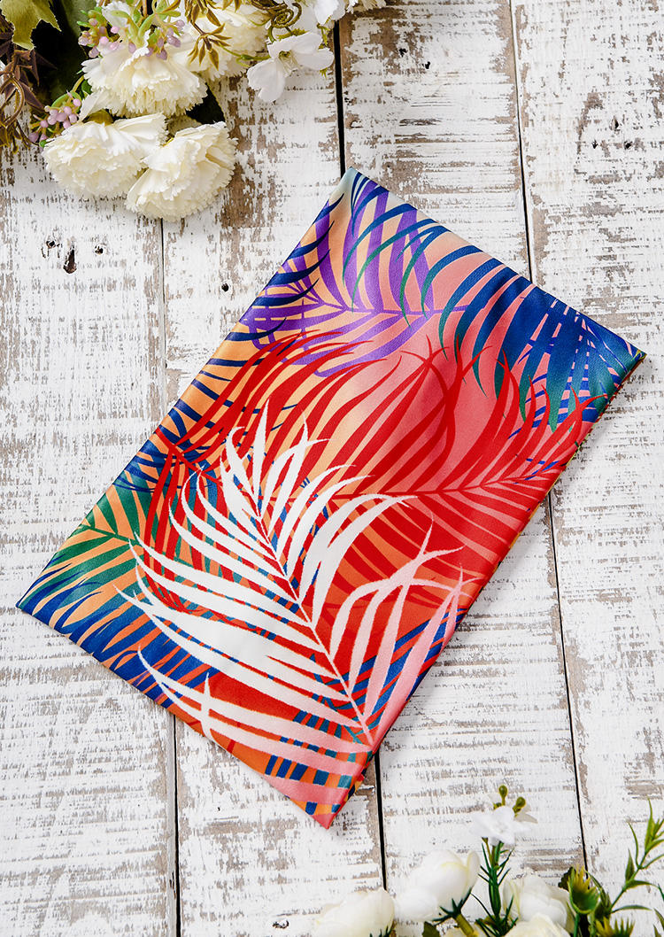 Colorful Palm Leaf Sport Wide Headband in Multicolor. Size: One Size