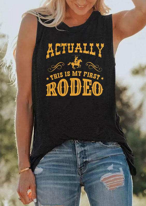 

Tank Tops Actually This Is My First Rodeo Horse Tank Top in Black. Size