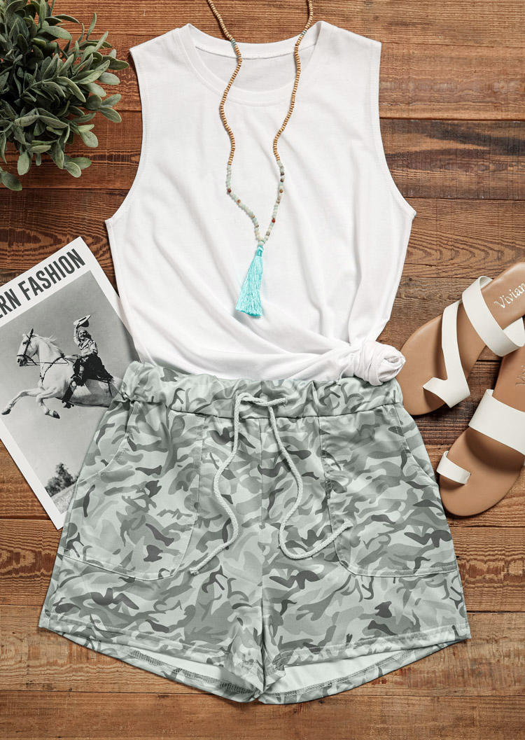 

Shorts Camouflage Pocket Drawstring Tie Shorts in Camouflage. Size: ,XL