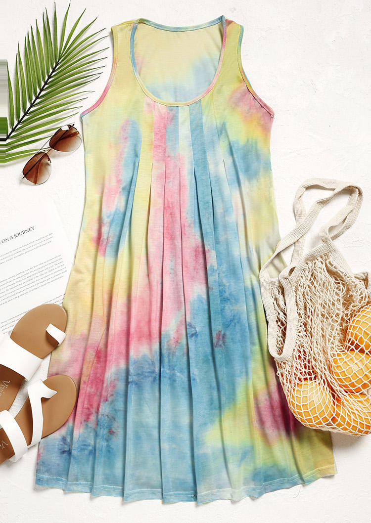 

Mini Dresses Tie Dye Sleeveless Mini Dress in Multicolor. Size