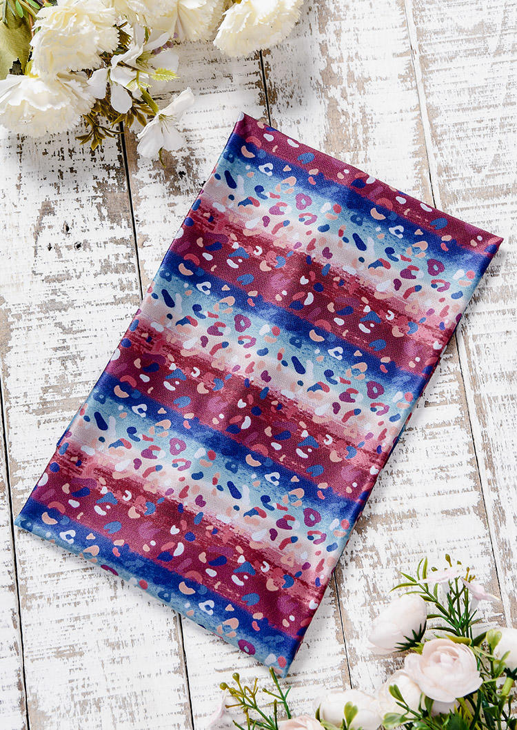 

Leopard Gradient Striped Yoga Wide Headband in Multicolor. Size