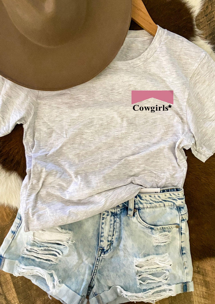

T-shirts Tees If I Can't Wear My Boots I Aint't Going Cow T-Shirt Tee - Light Grey in Gray. Size