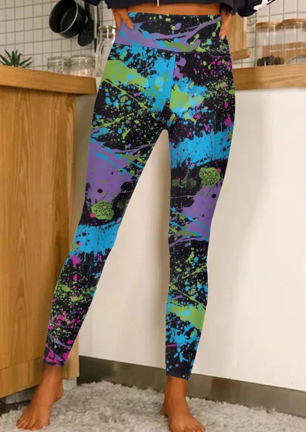 

Leggings Splash Ink High Waist Leggings in Multicolor. Size: ,M,L,XL