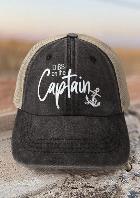 

Hats Dibs On The Captain Anchor Baseball Cap in Black. Size