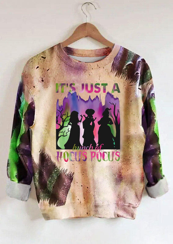 

Sweatshirts It' Just A Bunch Of Witch Bleached Sweatshirt in Multicolor. Size: L,M,,XL