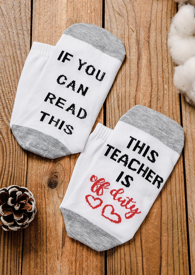 

Crew Socks If You Can Read This This Nurse Is Off Duty Crew Socks in Multicolor. Size