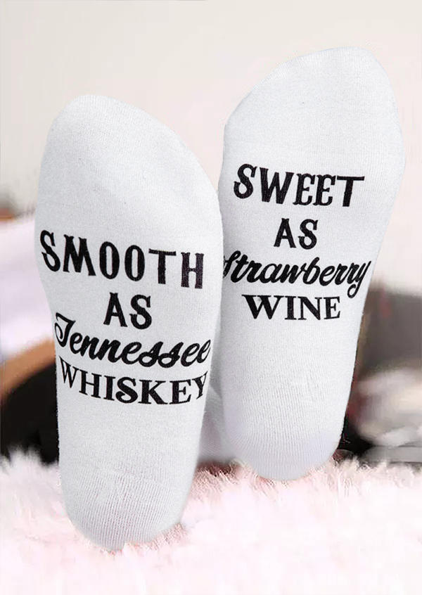 

Crew Socks Smooth As Tennessee Whiskey Crew Socks in White. Size
