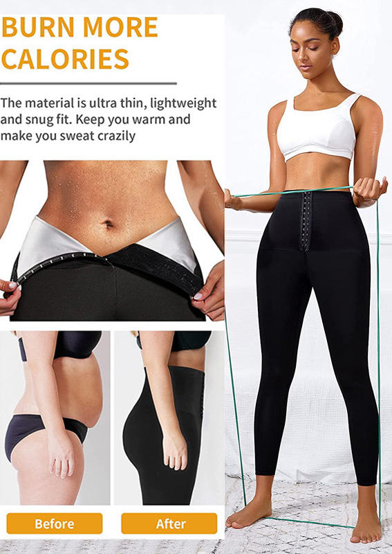 Activewear High Waist Breasted Activewear Leggings in Black. Size: L,XL