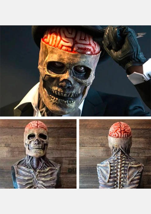 

Cool Gadgets Halloween Full Head Skeleton Biochemical Mask in Multicolor. Size