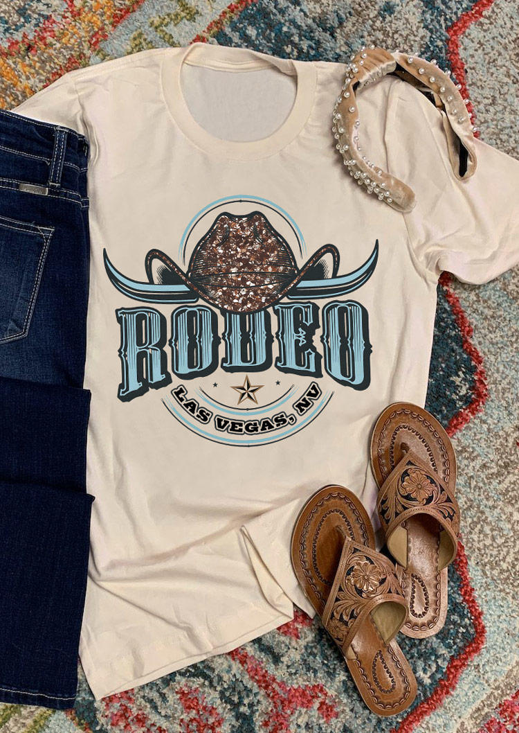 

T-shirts Tees Rodeo Las Vegas Nv Star O-Neck T-Shirt Tee in Apricot. Size
