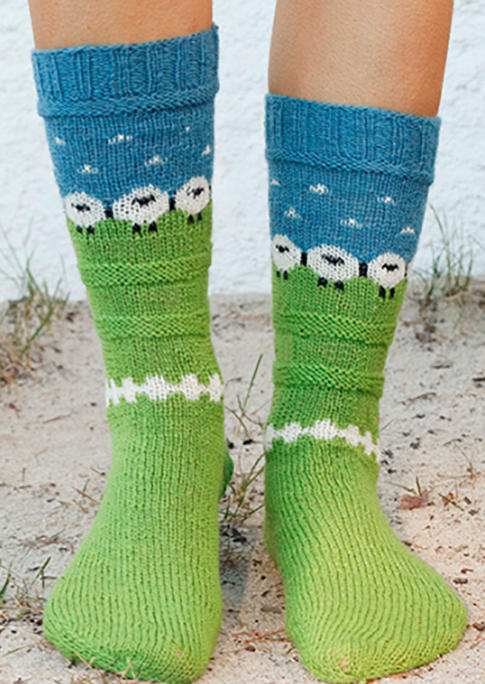 

Crew Socks Sheep Casual Crew Socks in Green. Size