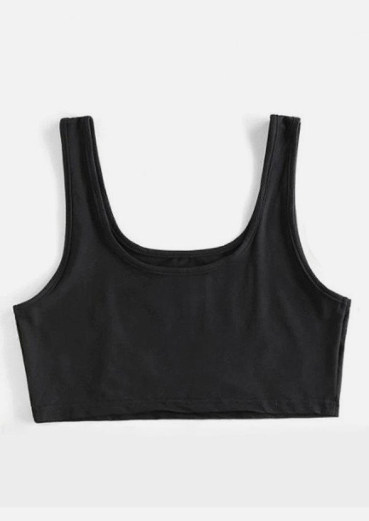 

Crop Tops Skeleton Hand Crop Tank Top in Black. Size: L,M,S