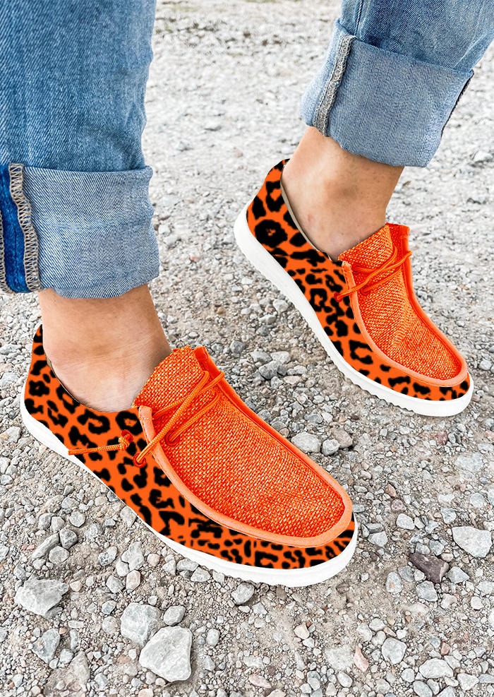 

Sneakers Leopard Slip On Flat Sneakers in Orange. Size: ,38,39,40,41,42,43