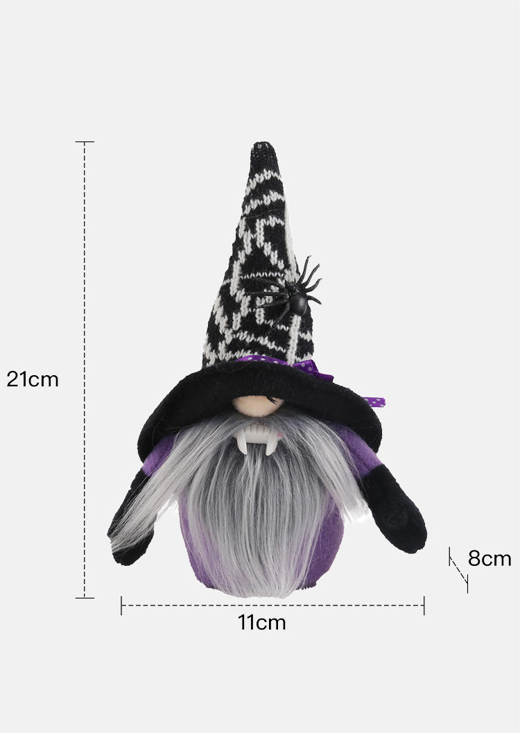 

Halloween Gnomies Decoration Ornament in Black. Size