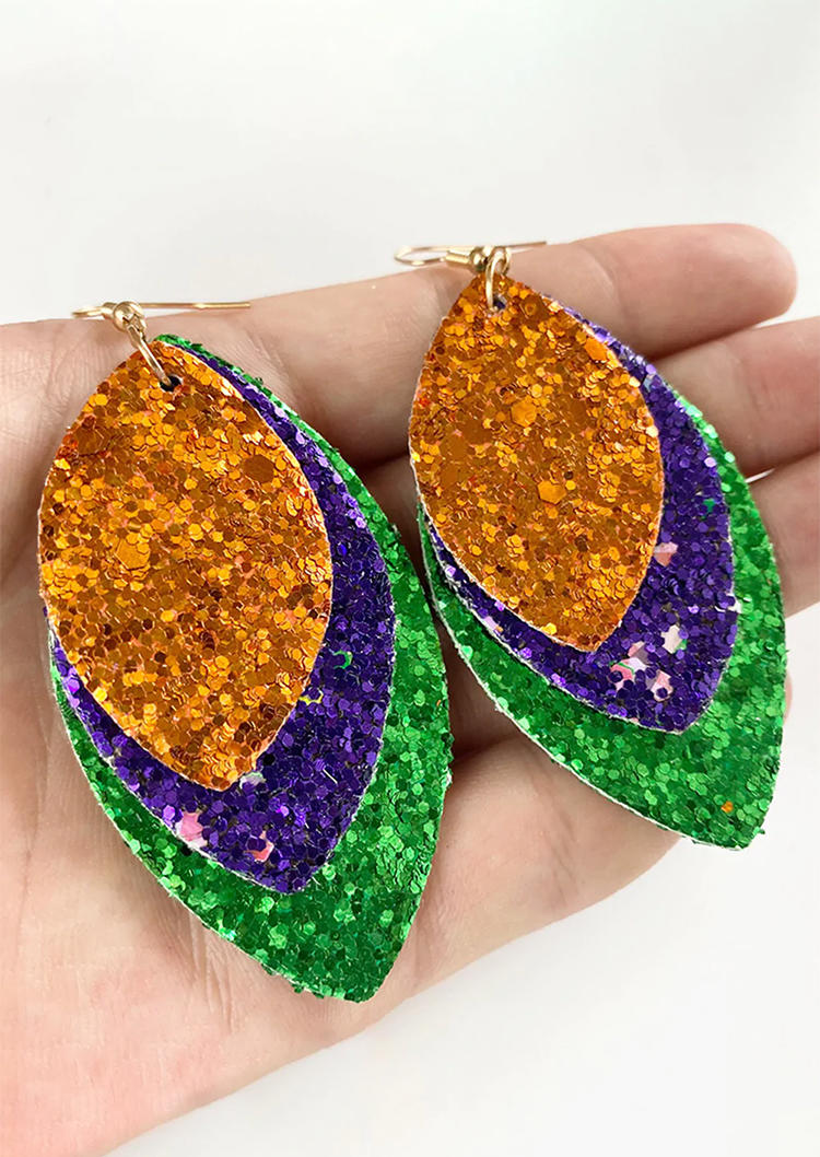 Earrings Sequined Multi-Layered Casual Earrings in Multicolor. Size: One Size