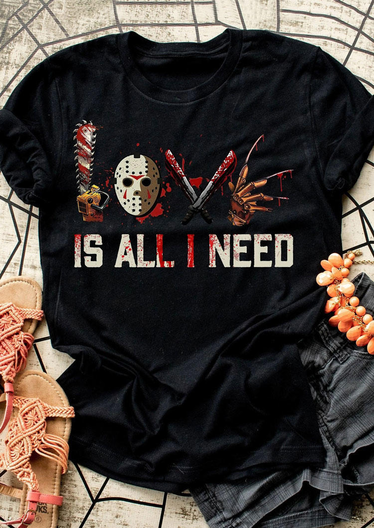 

T-shirts Tees Halloween Is All I Need T-Shirt Tee in Black. Size