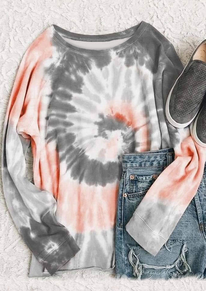 

Sweatshirts Tie Dye Pullover Casual Sweatshirt in Multicolor. Size: L,M,,XL