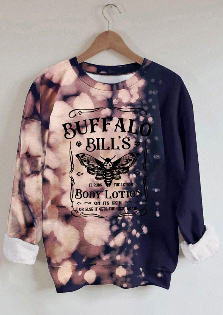 Sweatshirts Buffalo Bill's Body Lotion Butterfly Tie Dye Sweatshirt in Multicolor. Size: L,M,S,XL