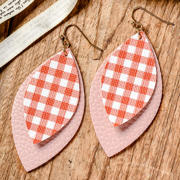 Double-Layered PU Leather Earrings