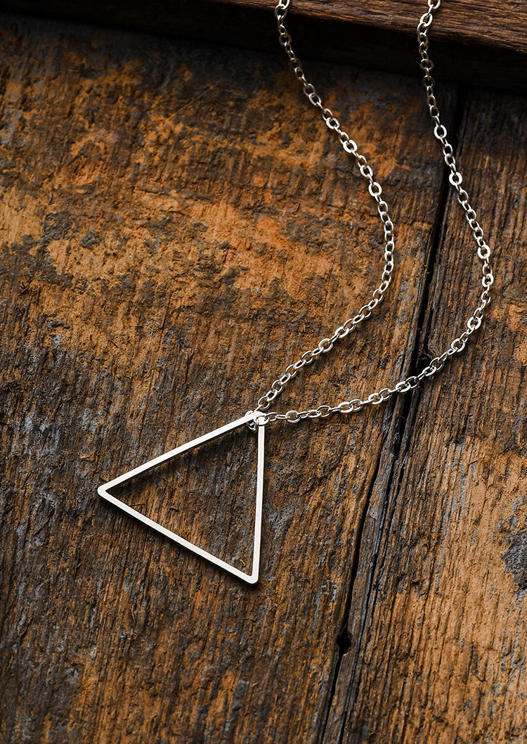 

Necklaces Triangle Geometric Pendant Necklace in Silver. Size