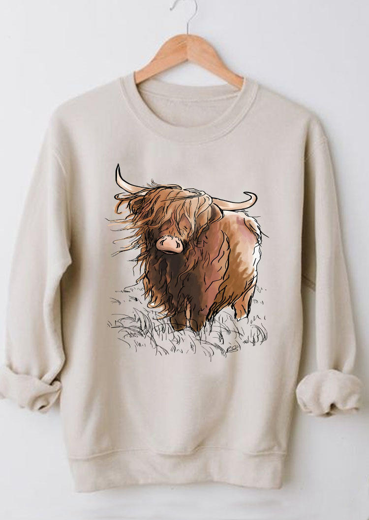 

Sweatshirts Highland Cattle O-Neck Sweatshirt - Beige in Apricot. Size