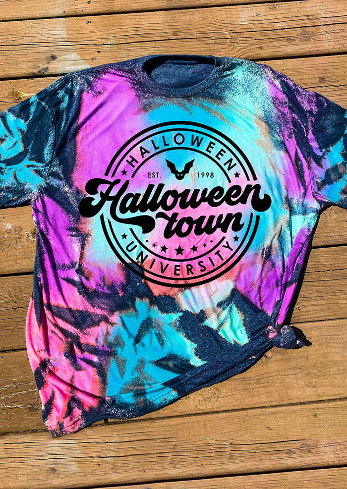

T-shirts Tees Halloween University Halloweentown Tie Dye T-Shirt Tee in Multicolor. Size: M