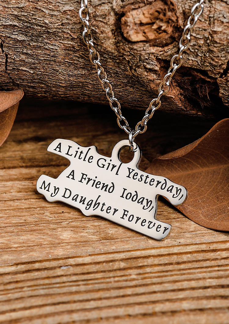 Necklaces A Little Girl Yesterday A Friend Today My Daughter Forever Necklace in Silver. Size: One Size