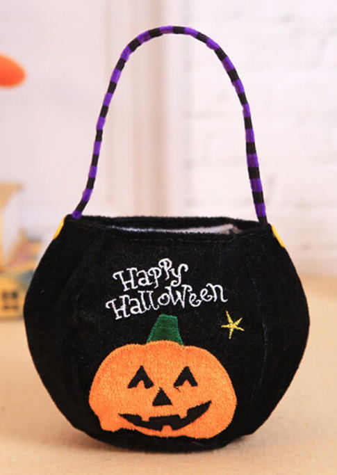 Bags Happy Halloween Boo Pumpkin Face Candy Bag in Black,Orange. Size: One Size