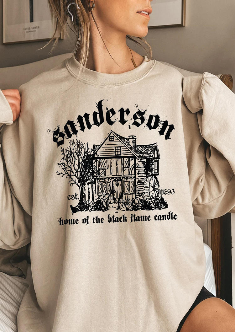 

Sweatshirts Halloween Home Of The Black Flame Candle Sweatshirt in Apricot. Size: L,M,,XL