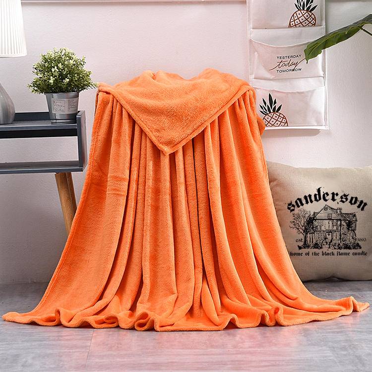 Warm Soft Flannel Blanket - Orange