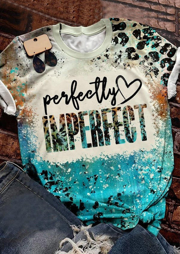 Perfectly Imperfect Leopard Bleached T-Shirt Tee