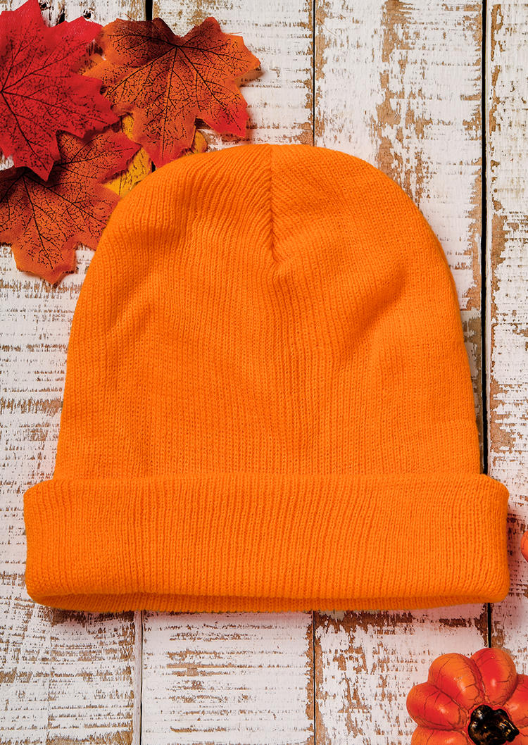 

Hats Winter Soft Knitted Beanie Hat in Orange. Size