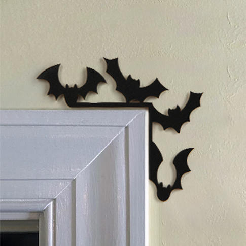 Halloween Door Corner Ornament - Black
