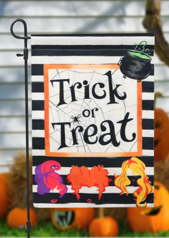 

Garden Flag Halloween Witches Trick Or Treat Garden Flag in Multicolor. Size