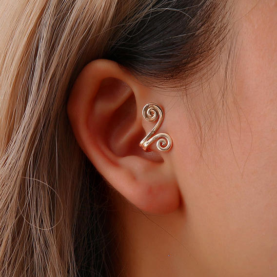 1Pc Spiral Alloy Ear Clip Earring