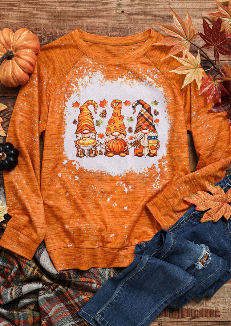 

T-shirts Tees Gnomies Maple Leaf Pumpkin T-Shirt Tee in Orange. Size