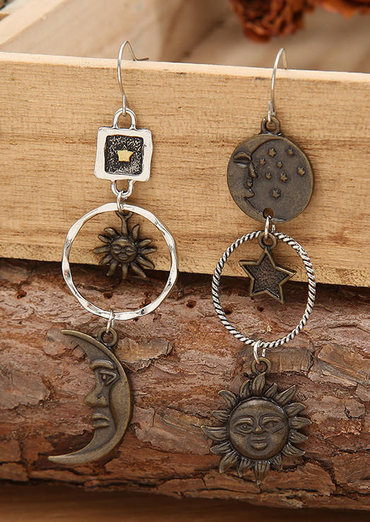 

Earrings Sun And Moon Drop Hook Earrings in Multicolor. Size