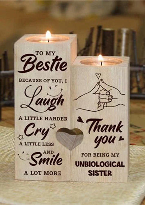 

Thanksgiving Thank You For Being My Unbiological Sister Candle Holder in Multicolor. Size